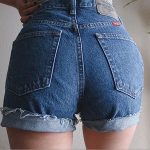[wrangler] ~  vintage 90s high rise denim shorts